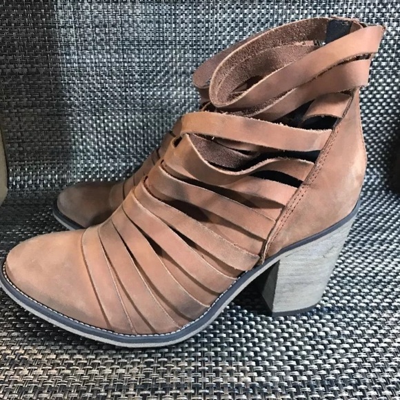 Free People Hybrid Strappy Leather Ankle Boot 41 - Picture 6 of 8